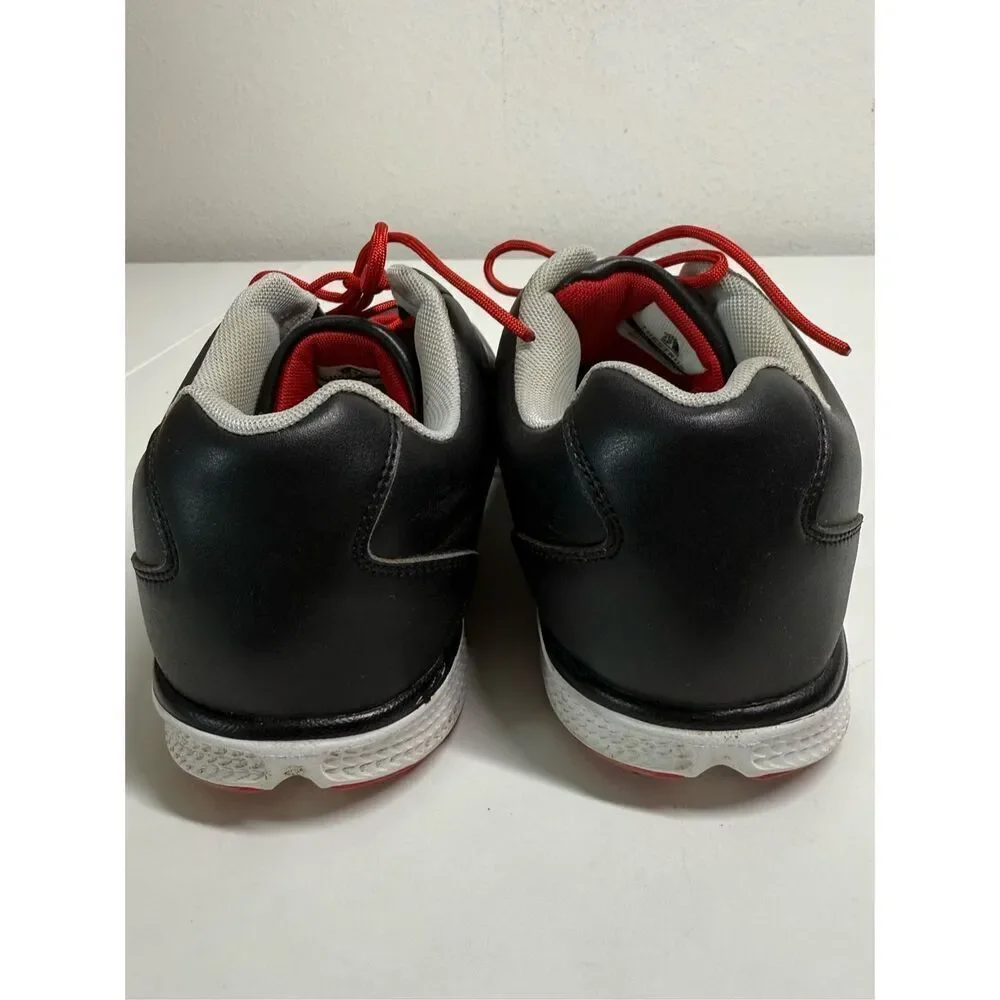 Thestron Men’s Golf Leather Shoes Black Size 12,5